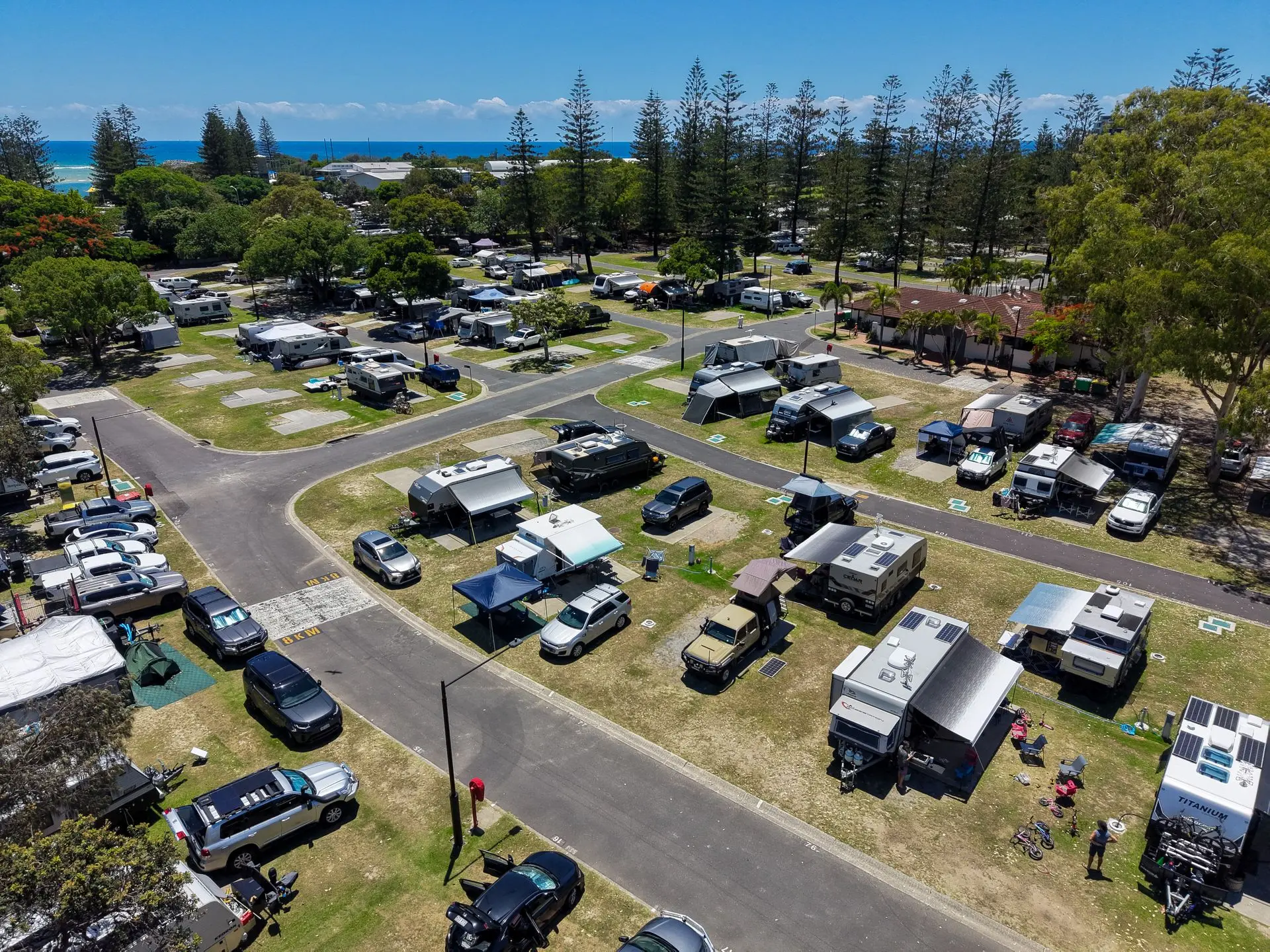 M-Tech utility pedestal for caravan and camping sites at Tallebudgera Creek Tourist Park