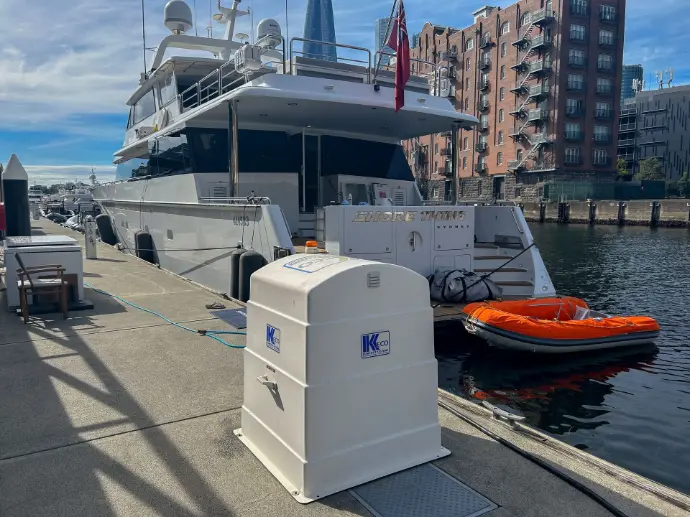 M-Tech dockside sanitation pump-out system for marina applications