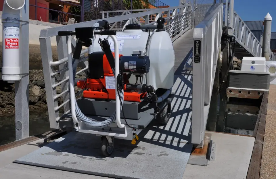 Mobile sanitation pump-out solution by M-Tech for marinas