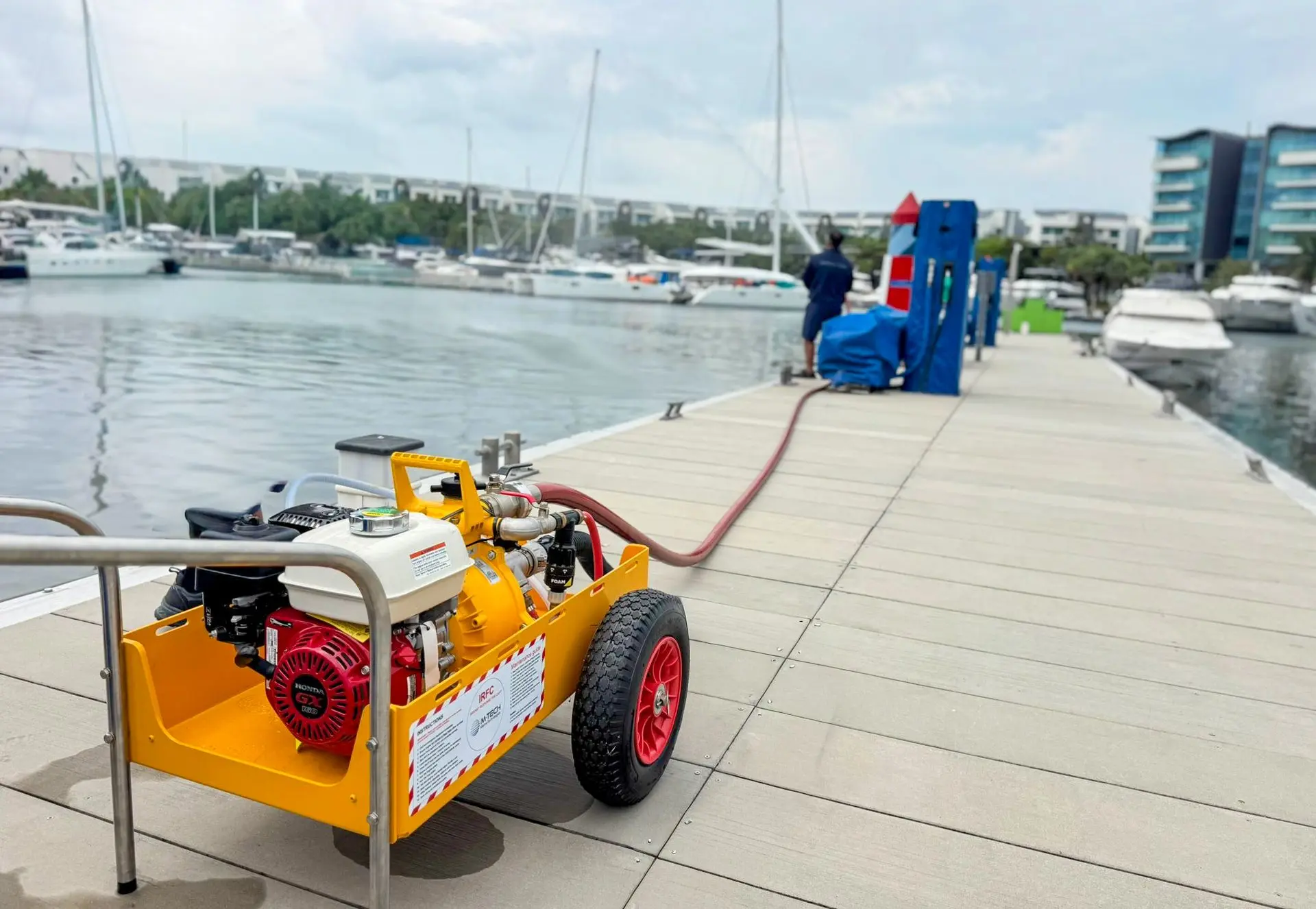 Instant response fire cart deployed for marina emergency operations